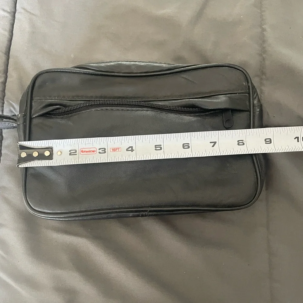 Mens leather small travel bag